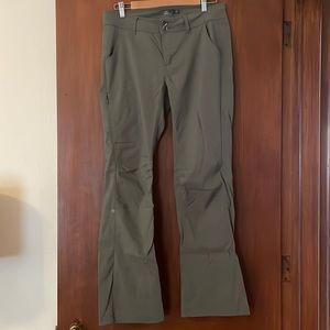 Prana Halle Hiking pant; green/grey. Size 8. Bootcut leg.  Worn once.